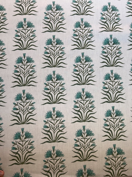 Designer Lily Fabric | Colour: Malachite