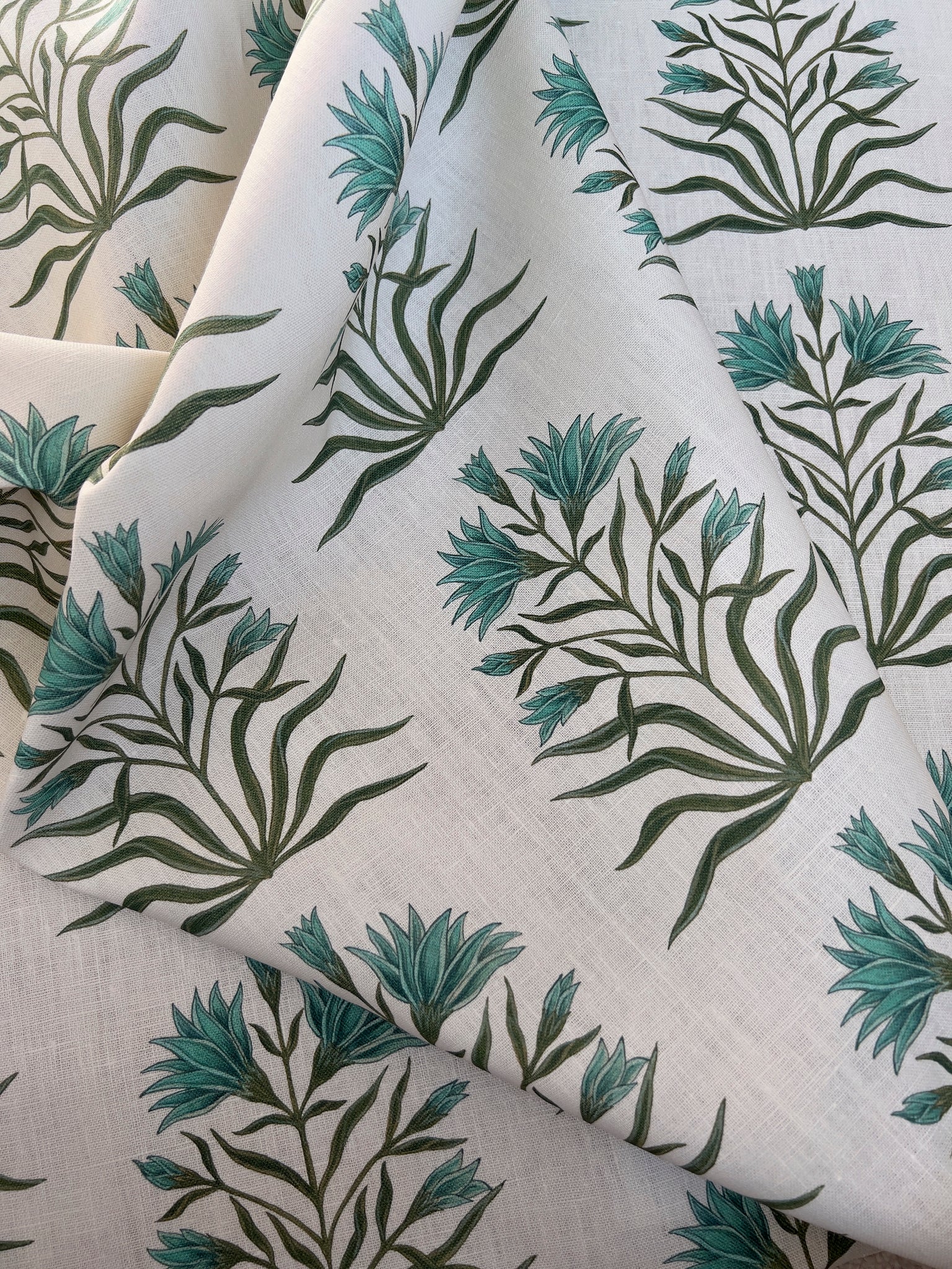 Designer Lily Fabric | Colour: Malachite